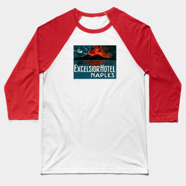 1921 Excelsior Hotel Naples Italy Baseball T-Shirt by historicimage